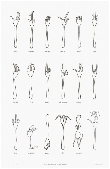 poster Le forchette di Munari