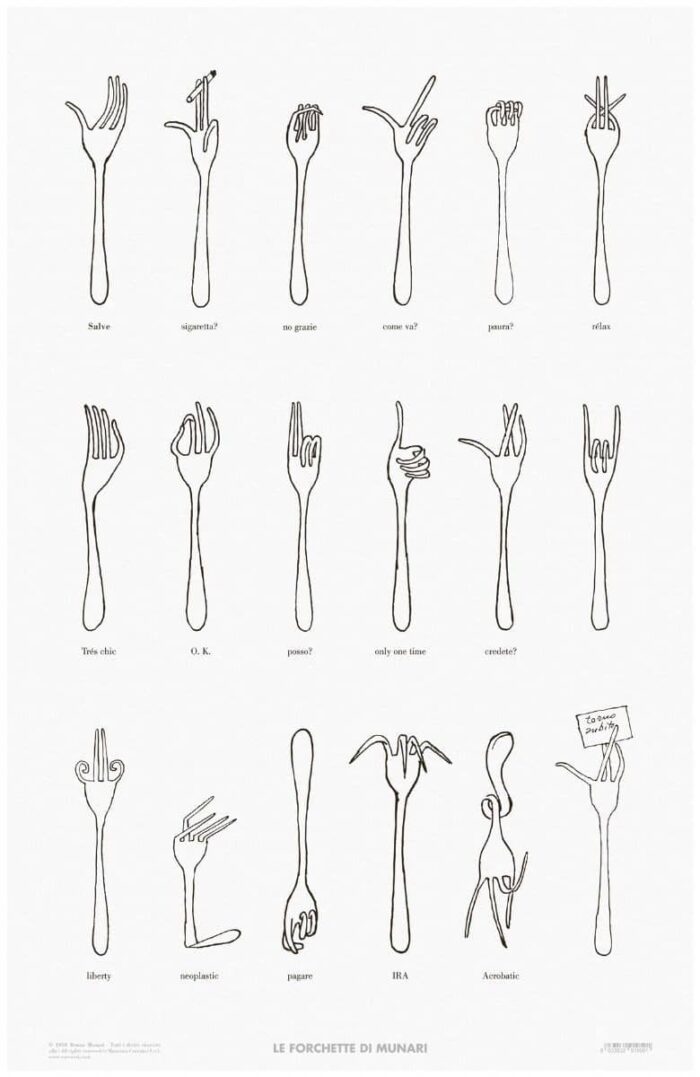 poster Le forchette di Munari