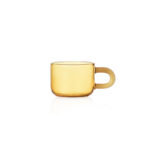 Tazza caffè colore curcuma in vetro borosilicato. Collezione Coffee&T. Design Astrid Luglio per Ichendorf Milano