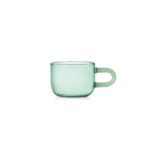 Tazza caffè colore verde in vetro borosilicato. Collezione Coffee&T. Design Astrid Luglio per Ichendorf Milano