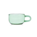Tazza te colore verde in vetro borosilicato. Collezione Coffee&T. Design Astrid Luglio per Ichendorf Milano