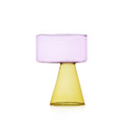 Bicchiere Travasi giallo + rosa. Design Astrid Luglio per Ichendorf Milano