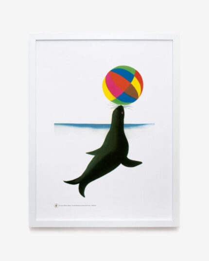 Zoo | Foca con palla. Stampa di Bruno Munari tratta dal libro Zoo pubblicato per la prima volta nel 1963