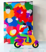Kiss in motion. Marco Lodola. Serigrafia su plexiglass in tiratura limitata - immagine 2