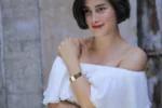 Bracciale regolabile foglia. Design Virginie Fantino. Ottone con bagno nell’oro 24 K - immagine 3
